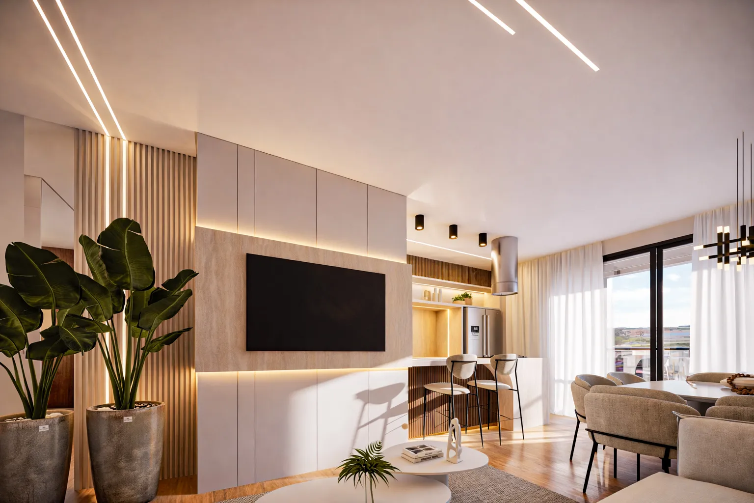 Apartamento decorado do Kairós Residence
