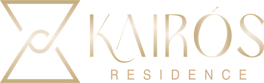 Marca do Kairós Residence em dourado